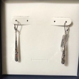 Mirror Cut Sterling Silver Long Teardrop Earrings
